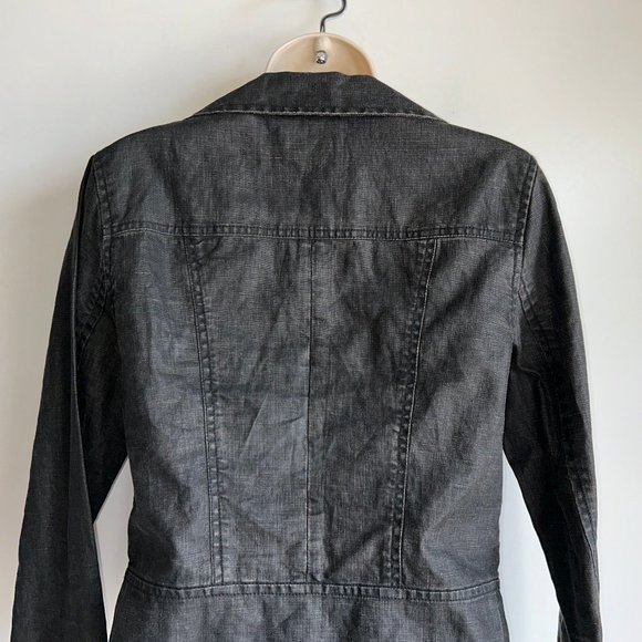 Cabi #901 Waxed Linen Moto Jacket Size Small - Picture 4 of 9